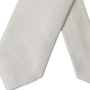 Dolce & Gabbana Off White Patterned Silk Classic Adjustable Tie