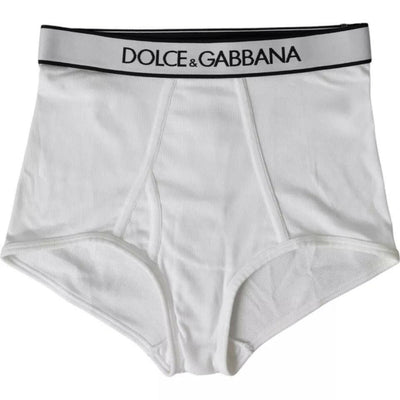 Dolce &amp; Gabbana – Weiße Unterwäsche aus Stretch-Baumwolle mit Markenlogo