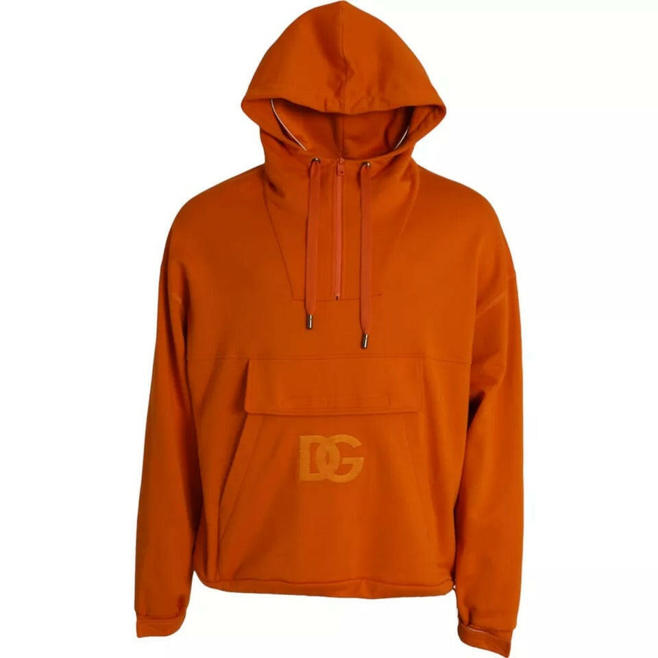 Pull-over à capuche orange Dolce &amp; Gabbana