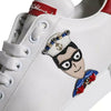Dolce & Gabbana White Patch Calfskin Nappa Portofino Sneakers Shoes