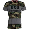 T-shirt ras du cou en coton camouflage multicolore Dolce &amp; Gabbana pour homme