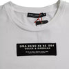 Dolce &amp; Gabbana Weißes Baumwoll-DG-Applikation-T-Shirt für Herren