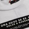 Dolce &amp; Gabbana Weißes Baumwoll-DG-Applikation-T-Shirt für Herren
