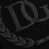 Dolce &amp; Gabbana – Schwarzes Baumwoll-T-Shirt mit Rundhalsausschnitt und Logoprägung