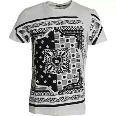 T-shirt homme Dolce &amp; Gabbana en coton blanc à imprimé bandana