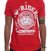 Frankie Morello – Rotes RIDERS-T-Shirt aus Baumwolle mit Rundhalsausschnitt