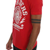 Frankie Morello – Rotes RIDERS-T-Shirt aus Baumwolle mit Rundhalsausschnitt