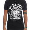 Frankie Morello – Schwarzes RIDERS-T-Shirt mit Rundhalsausschnitt aus Baumwolle