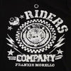 Frankie Morello – Schwarzes RIDERS-T-Shirt mit Rundhalsausschnitt aus Baumwolle