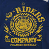 Frankie Morello – Blaues RIDERS-T-Shirt mit Rundhalsausschnitt aus Baumwolle