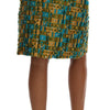 Dolce & Gabbana Multicolor Jacquard Straight Pencil Skirt