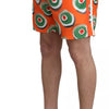 Dolce &amp; Gabbana Orange Cupcake Beachwear Shorts Bademode