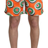 Dolce &amp; Gabbana Orange Cupcake Beachwear Shorts Bademode