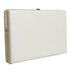 Dolce & Gabbana White Leather Gold Frame Clutch Evening Party Purse Bag