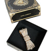 Dolce & Gabbana Gold Tone Brass Bow Crystal FauxPearl Embellished Brooch