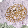 Dolce & Gabbana Multicolor Hydrangea Gold Brass Pin Brooch