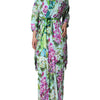 Dolce & Gabbana Multicolor Floral Silk Stretch Wrap Dress