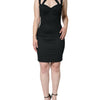 Dolce & Gabbana Black Cut Out Sleeveless Bodycon Mini Dress