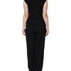 Dolce & Gabbana Black Wool Blend Sleeveless Jumpsuit Dress