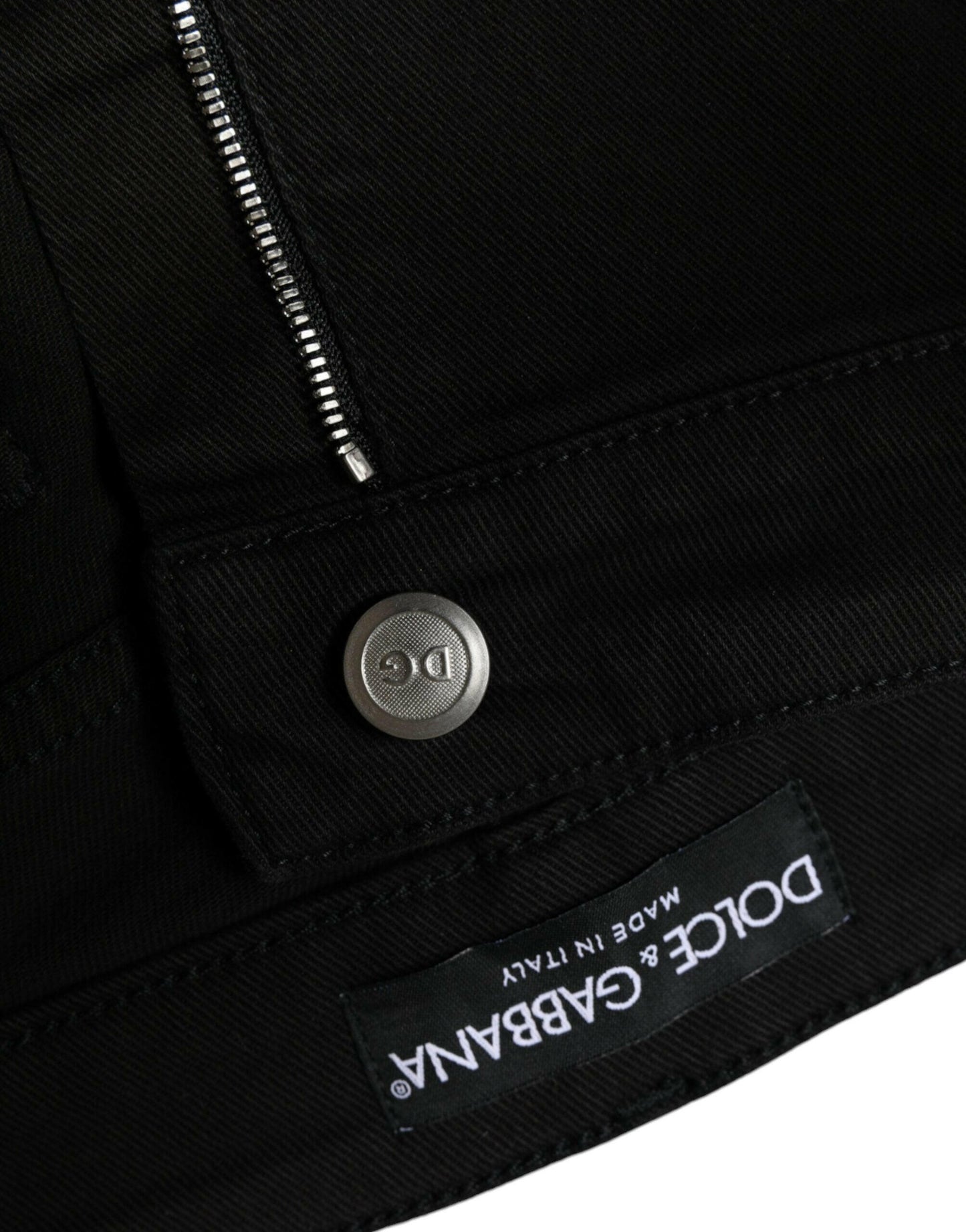 Dolce &amp; Gabbana – Schwarze Skinny-Jeans aus Baumwollstretch