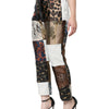 Dolce &amp; Gabbana – Mehrfarbige Patchwork-Jacquard-Hose mit hoher Taille