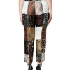 Dolce &amp; Gabbana – Mehrfarbige Patchwork-Jacquard-Hose mit hoher Taille