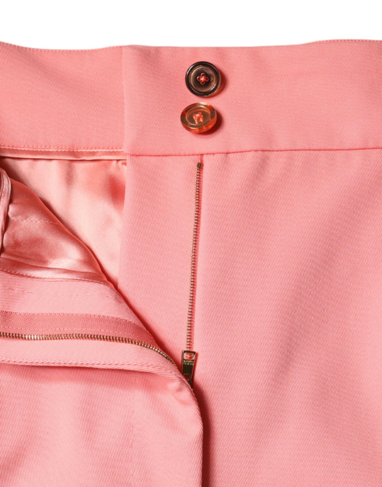 Dolce &amp; Gabbana – Hoch taillierte Karottenhose aus Polyester in Rosa