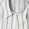 Dolce & Gabbana White Striped Collared Short Sleeve Polo Top