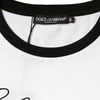 T-shirt à manches courtes en coton imprimé Eleganza blanc Dolce &amp; Gabbana