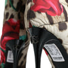 Dolce &amp; Gabbana – Mehrfarbige Stiefel mit Leopardenmuster und Rose-Mittelhohe Stiefel