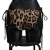 Dolce & Gabbana Brown Leopard Print Swimsuit Swimwear Bikini Bottom