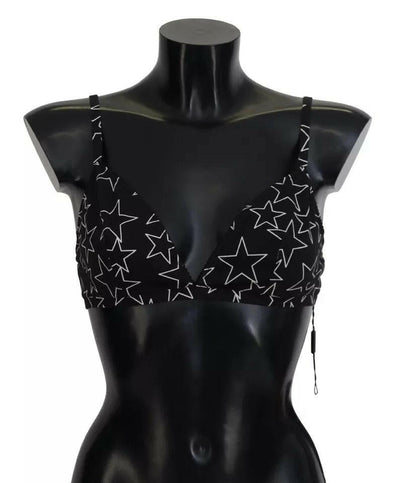 Dolce &amp; Gabbana – Schwarzer Millennials Star – Bügelloser Baumwoll-BH