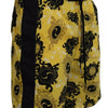 Dsquared² Yellow Black Printed Nylon Beachwear Shorts Swimwear
