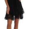 Dolce & Gabbana Black Silk Lace Chemise Dress