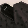 Dolce &amp; Gabbana Graues Etuikleid aus Wolle mit Punkten