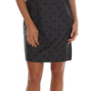 Dolce & Gabbana Gray Polka Dotted Sheath Wool Dress