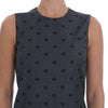 Dolce & Gabbana Gray Polka Dotted Sheath Wool Dress
