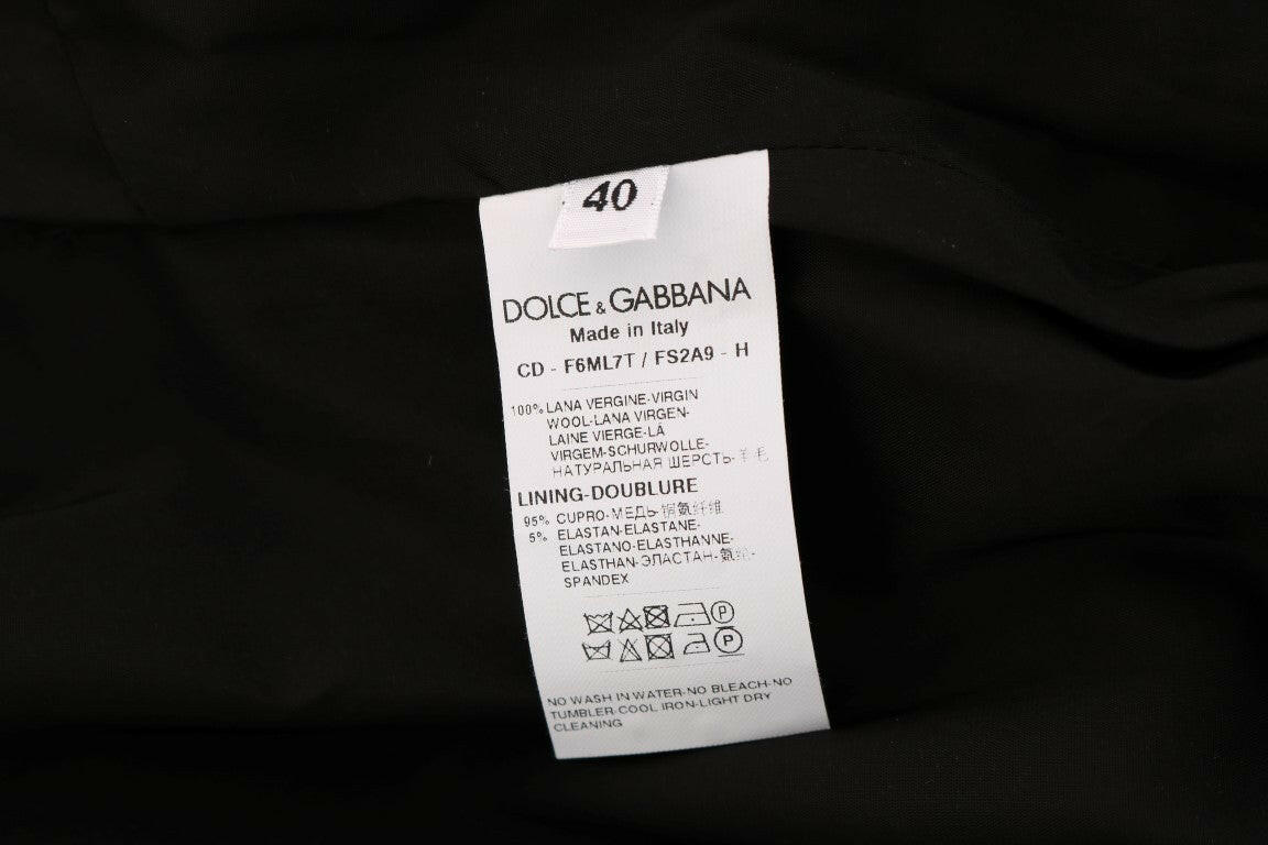 Dolce &amp; Gabbana Graues Etuikleid aus Wolle mit Punkten