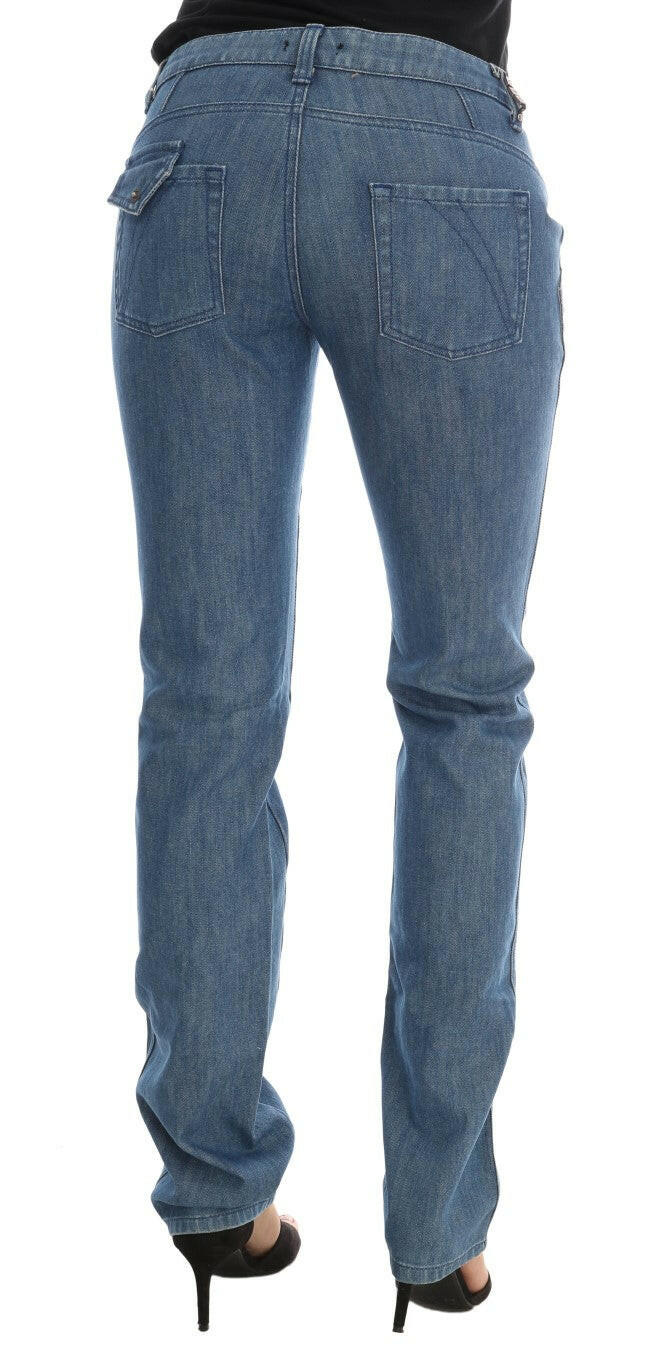Costume National Slim Jeans aus Baumwolle in blauer Waschung