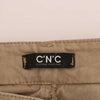 Costume National Beige Cotton Stretch Slim Fit Jeans