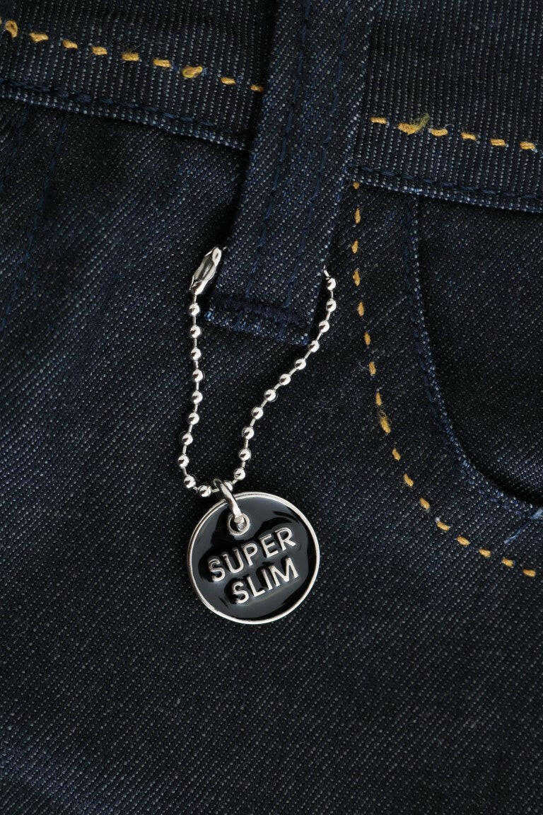 Costume National – Slim Fit-Jeans aus Stretch-Baumwolle in Blau