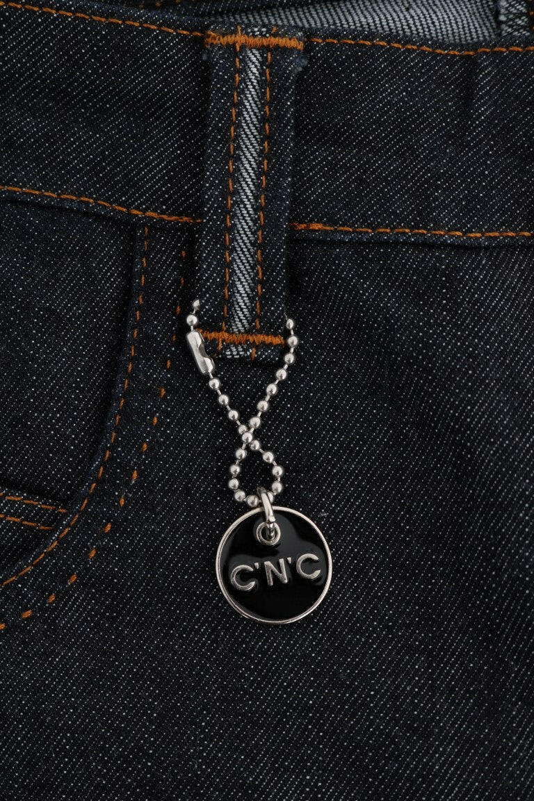 Costume National – Blaue Slim-Fit-Jeans aus Stretch-Baumwolle