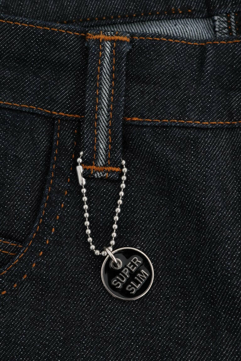 Costume National – Blaue Slim-Fit-Jeans aus Stretch-Baumwolle