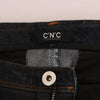 Costume National Dark Blue Cotton Slim Fit Jeans