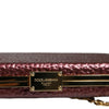 Dolce &amp; Gabbana – Abend-Umhängetasche aus kastanienbraunem Leder