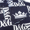 Dolce &amp; Gabbana – Slim Fit-Baumwollhemd mit blauem Kronen-Logo-Print