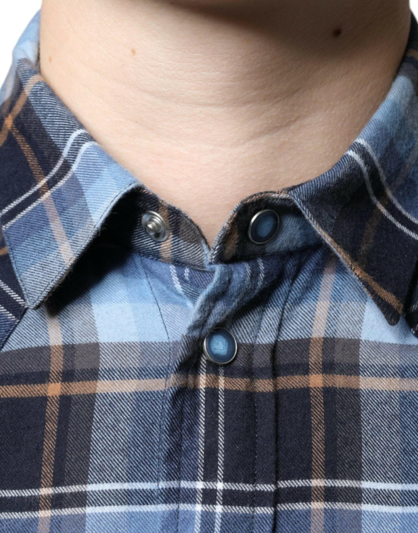 Dolce &amp; Gabbana – Schmal geschnittenes Hemd mit mehrfarbigem Karomuster und Paradiso-Patch