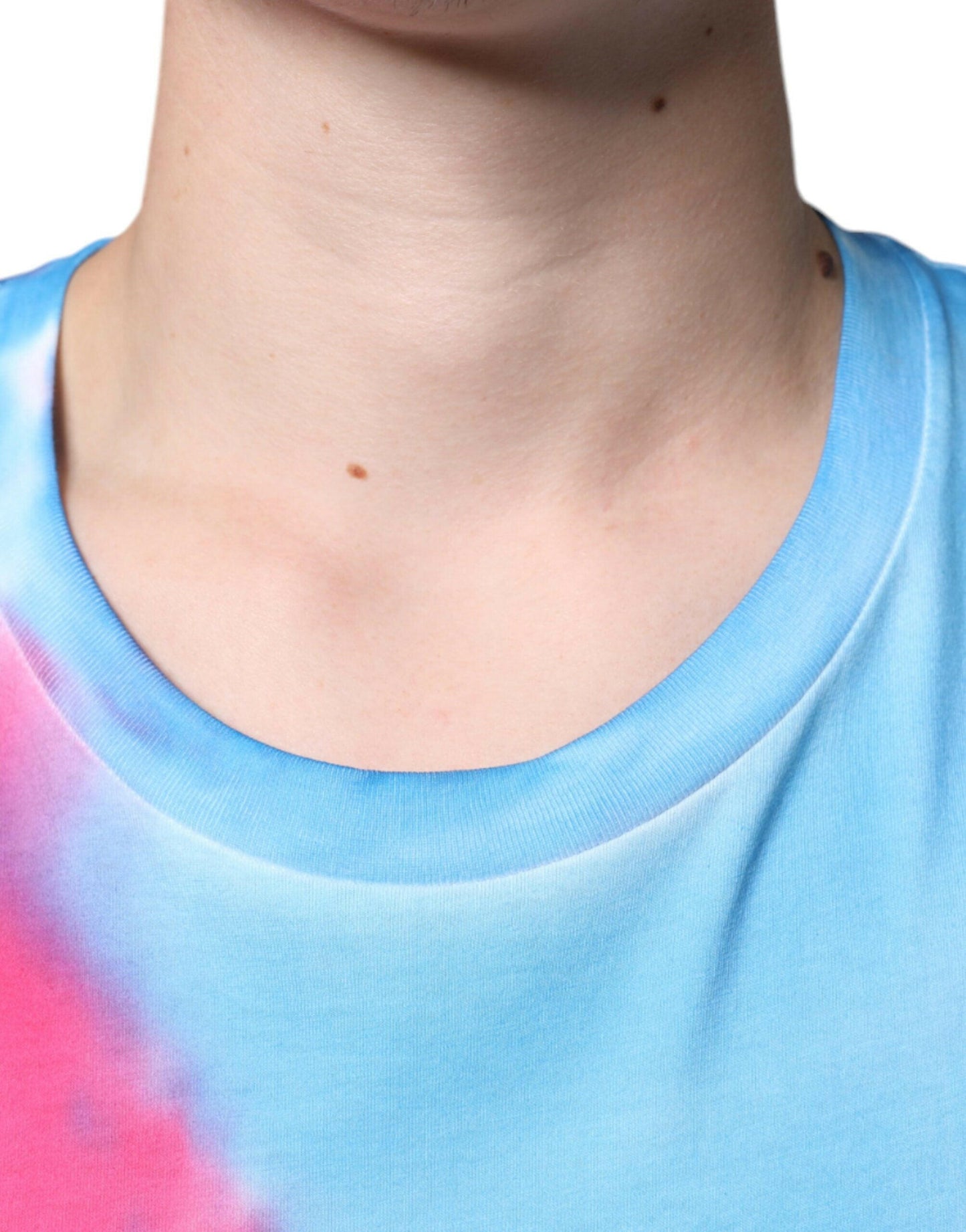 T-shirt sans manches en coton tie-dye multicolore Dolce &amp; Gabbana
