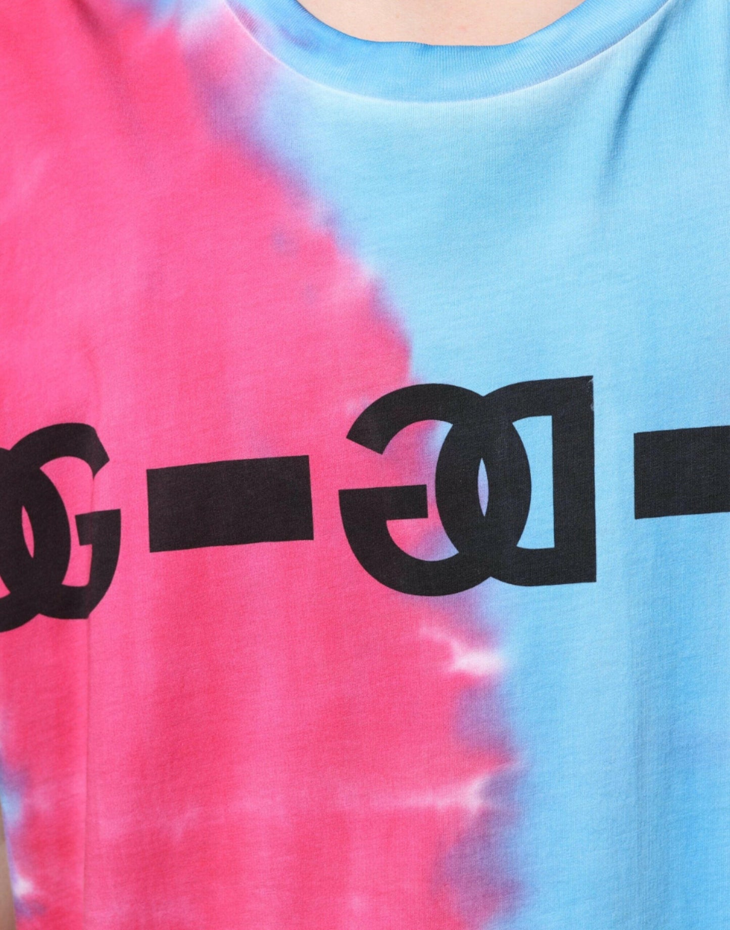 T-shirt sans manches en coton tie-dye multicolore Dolce &amp; Gabbana