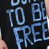 Dolce &amp; Gabbana Schwarzes ärmelloses T-Shirt „Born To Be Free“ aus Baumwolle